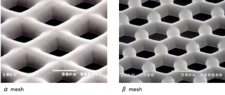 α mesh / β mesh